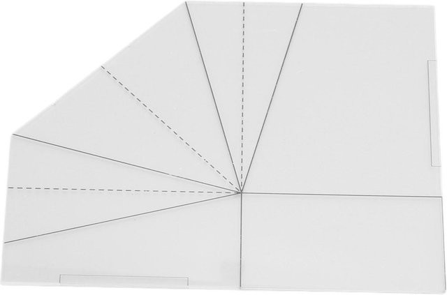 Neoglint Faltbare Nähvorlage für Lebensmittelkörbe und Handtaschen aus transparentem Acryl, DIY-Nählineal, Weiß - Bild 1