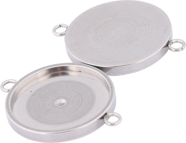 onwear Cabochon Stecker Basis, Edelstahl, 16 mm, Rohlinge für Ohrringe und Armbänder - Bild 1