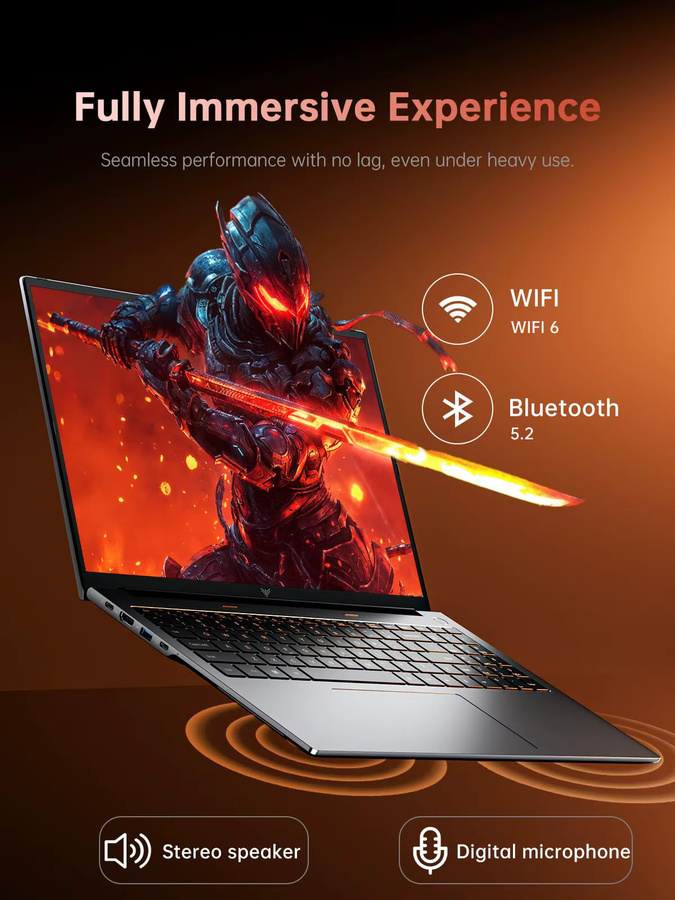 ACEMAGIC Laptop mit 16 Zoll FHD Display, AMD Ryzen 9 6900HX, 16GB LPDDR5 RAM, 512GB SSD und beleuchteter Tastatur - Bild 2