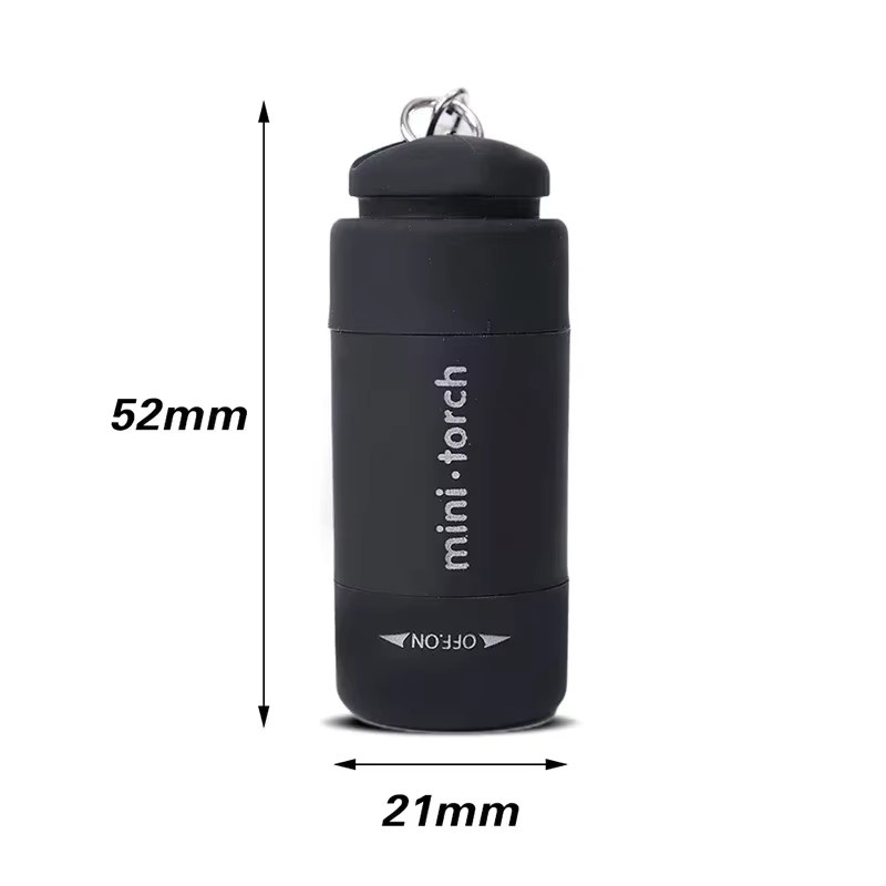 Heinast Mini LED Taschenlampe, USB aufladbar, schwarz, wasserdicht mit Drehschalter für Outdoor und Notfälle - Bild 4