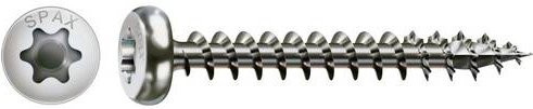Spax Holzschraube T-STAR plus aus Edelstahl A2 in Silber, Durchmesser: 4 mm, Länge: 40 mm, 200 Stück - Bild 1