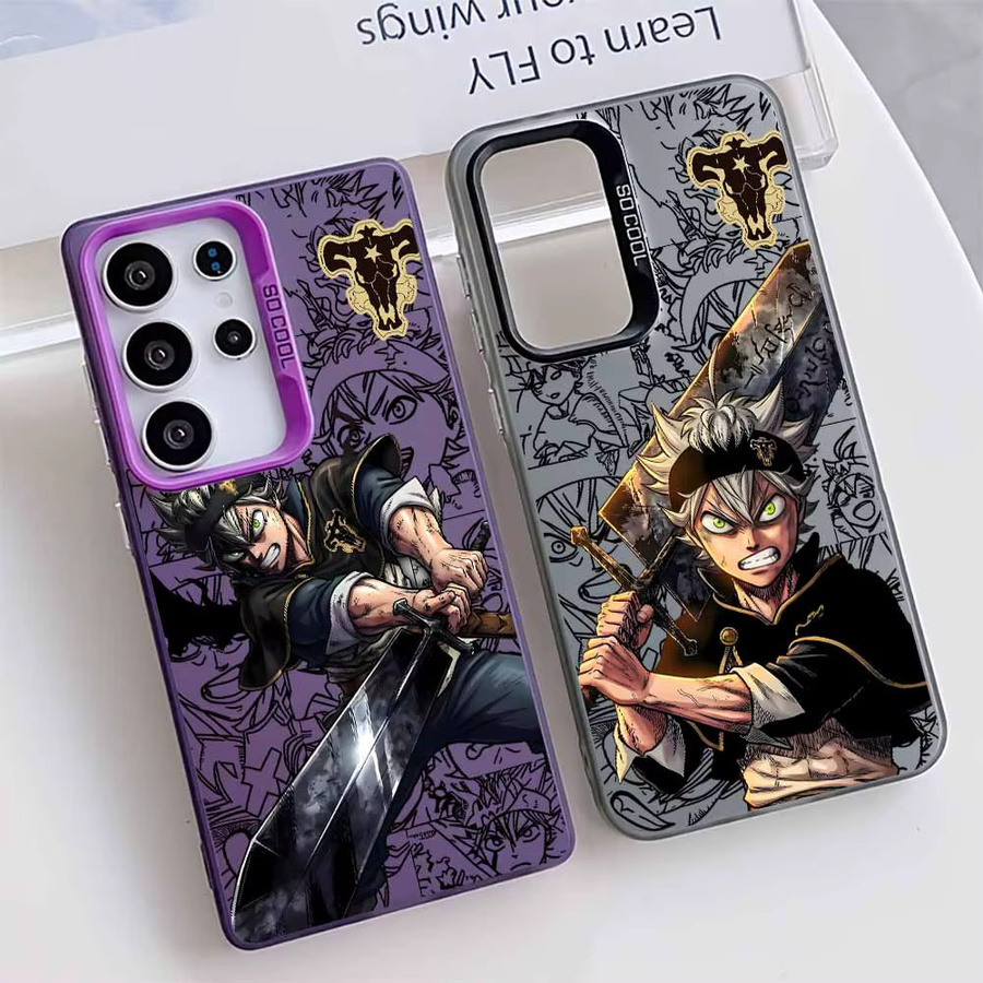 Bunte Silikon-Handyhülle Black Clover Asta für Samsung Galaxy S26 S25 S24 S23 S22 S21 S20 Edge FE Ultra Plus - Bild 1