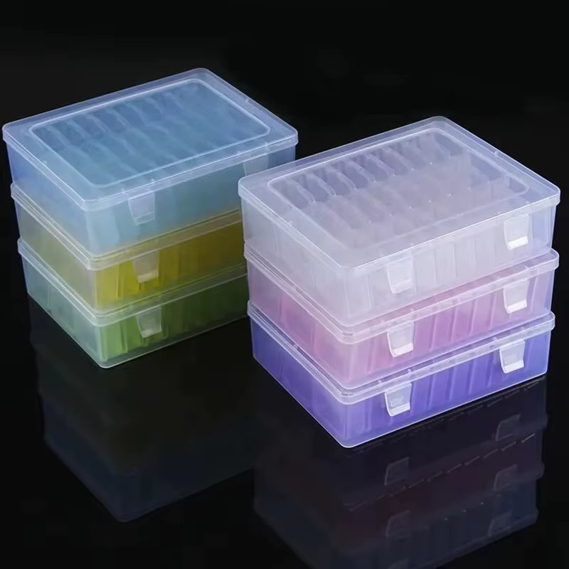 30 Stück Perlen-Organizer-Boxen aus transparentem Kunststoff mit Klappdeckel für Schmuck und Bastelarbeiten, B/T/H: 22,5 x 6,0 x 30,0 cm - Bild 2