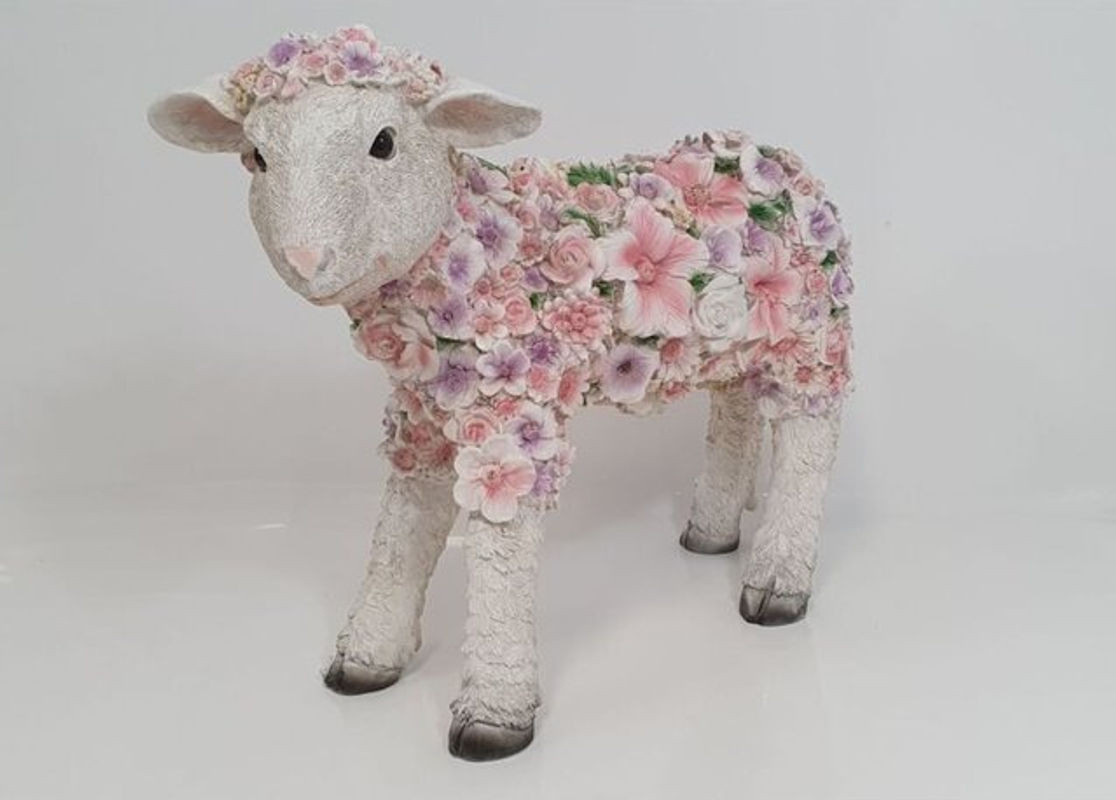PFLANZEN KÖLLE Dekofigur Blumenschaf stehend, mehrfarbig, B/T/H: 35 x 15 x 44 cm - Bild 1