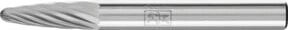 PFERD Hartmetall Frässtift Rundbogen RBF Ø 06x18 mm Schaft-Ø 6 mm Z3 universal mittel silber - Bild 1