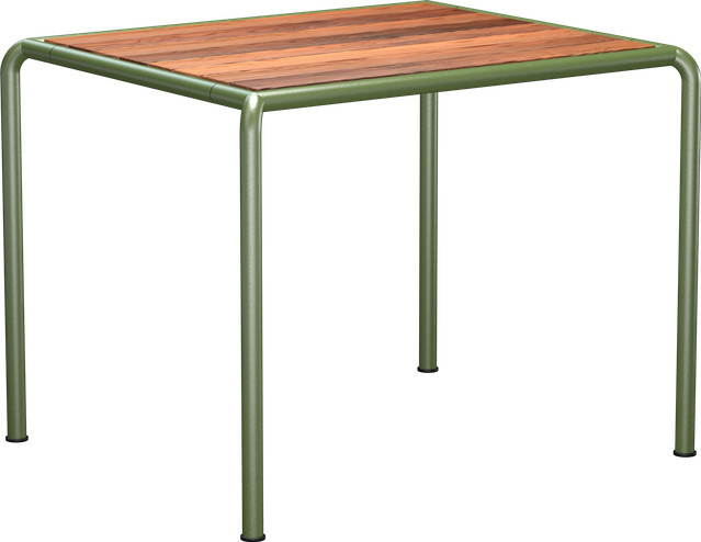 HOUE Avanti Gartentisch mit Thermo-Esche Tischplatte und Gestell in Olive Green, B/T: 83 x 98 cm - Bild 1