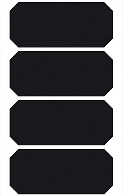Rico Design Paper Poetry Tafelfolien Sticker Etiketten in Schwarz, 4 Stück - Bild 1