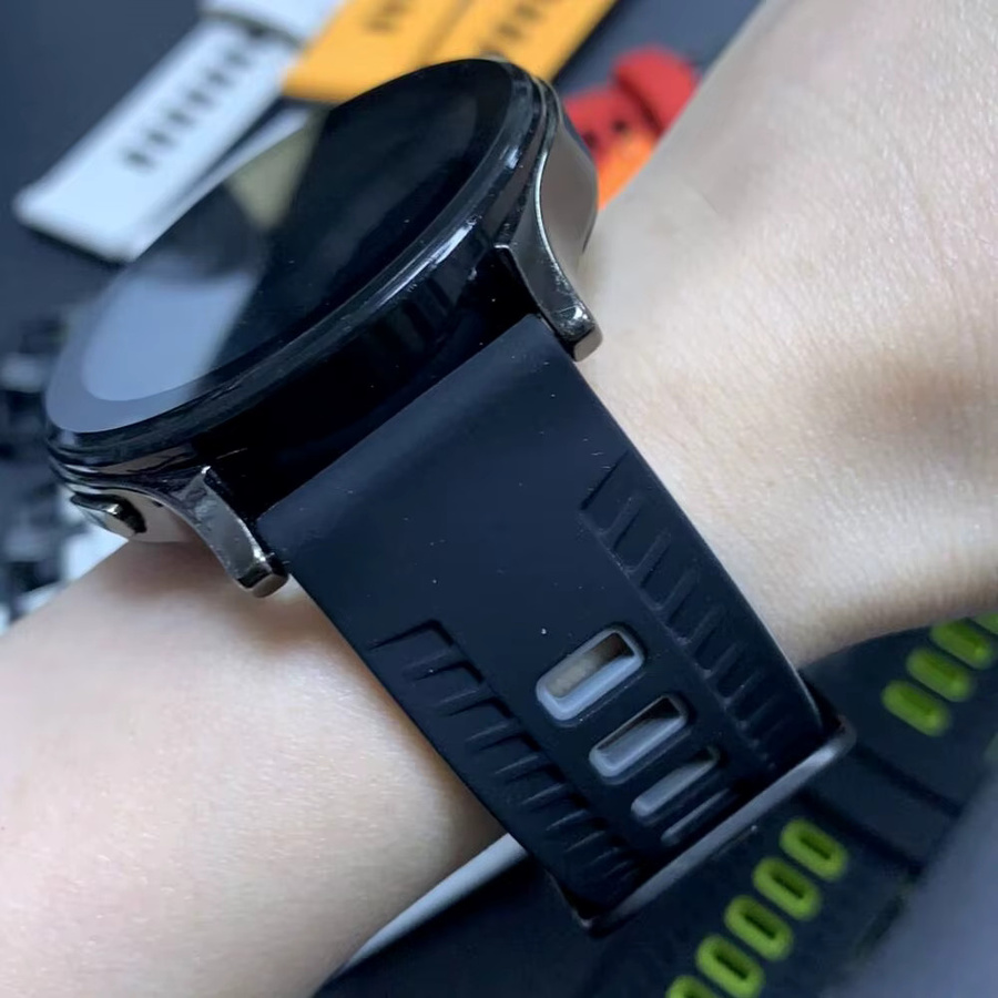 Uhrenarmband Silikon, 22 mm, Schwarz, Unisex - Bild 4