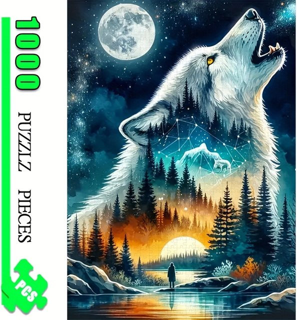 Moonlight Wolf Puzzles Moonlight Wolf Puzzle, 1000 Teile - Bild 1
