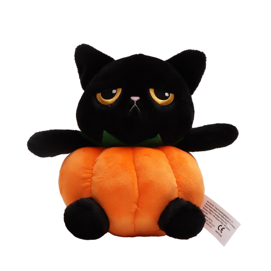BOOKFONG Halloween Kürbis Katze, Plüschtier, Schwarz, ab 3 Jahre - Bild 2