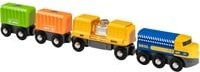 BRIO Güterzug Spielfahrzeug orangefarben, hellgrün, gelb - Bild 1