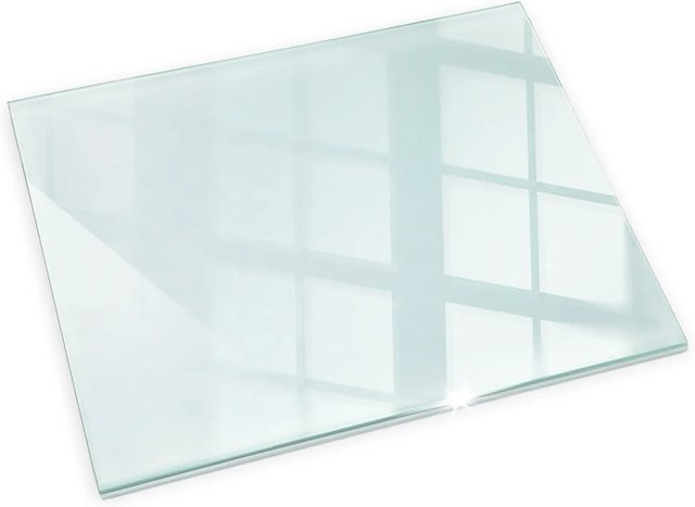 Tulup Kamin Glasplatte Funkenschutzplatte aus Glas, Transparent, B: 80 cm, H: 60 cm - Bild 1