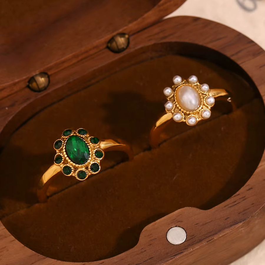 E.B.belle Ring, Edelstahl, Perle, Zirkonia, Damen - Bild 1