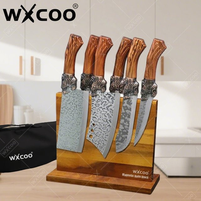 WXCOO Professionelles Küchenmesser Set aus Edelstahl für Obst, Gemüse und Fleisch - Bild 1