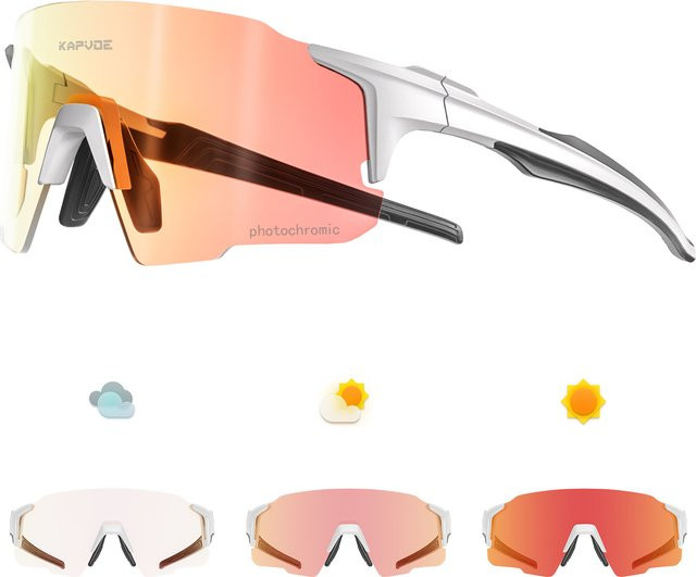 Kapvoe Sportsonnenbrille, Unisex, Kunststoff, Photo Chrome - Bild 1