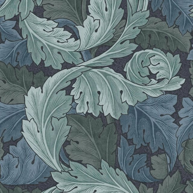 William Morris at Home Vliestapete Acanthus Burnt in Orange und Braun, florales Art Nouveau Design, Breite: 52 cm, Länge: 10 m - Bild 1