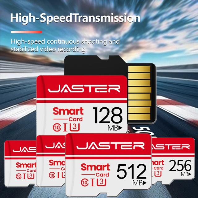 JASTER Smart SD Speicherkarte Klasse 10 mit SD-Adapter für Drohnen und Kameras - Bild 1