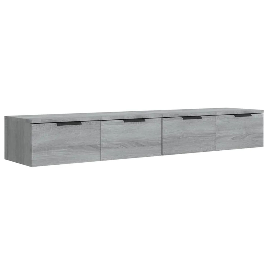 vidaXL Wandschränke 2er-Set in Grau Sonoma aus Holzwerkstoff, B/T/H: 68 x 30 x 20 cm - Bild 2
