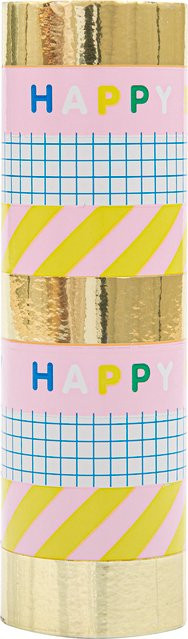 Rico Design Luftschlangen Happy Birthday aus Papier, Multicolor, Länge: 3,8 m - Bild 1