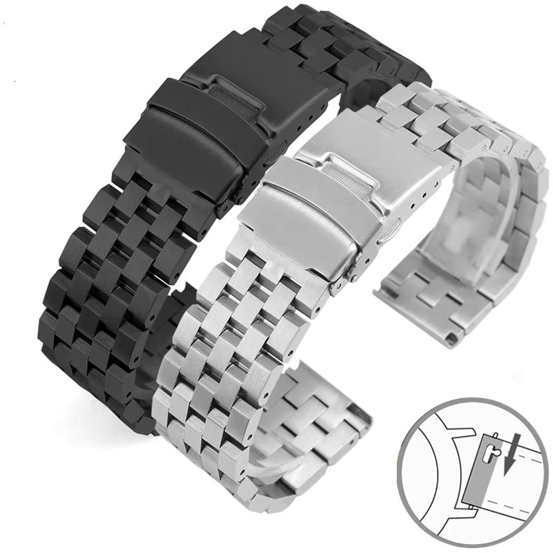 Zhangeer Uhrenarmband Edelstahl, Schwarz, Unisex - Bild 2