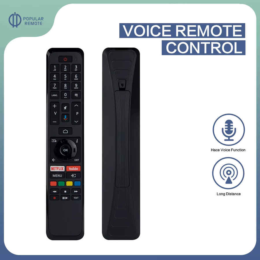 Sprachfernbedienung VS-V2 CT-8556 RC43160 in Schwarz kompatibel mit Toshiba Smart TV Modellen CT-8557 CT-8555 CT-8558 65UA2B63DB 43UA2063DA LT50VA6900P - Bild 2