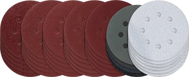 Parkside Schleifpapier-Set für Exzenterschleifer zum Schleifen von Holz und Lack, Mehrfarbig - Bild 1