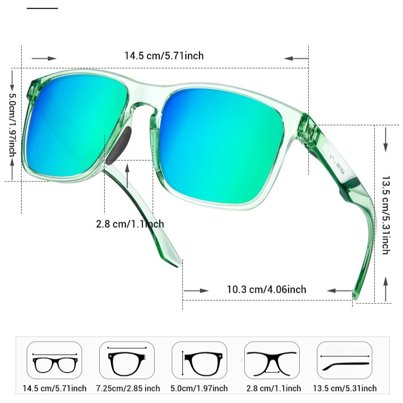 SCVCN Sportsonnenbrille, Unisex, Vollrand, transparent, Kunststoff - Bild 5