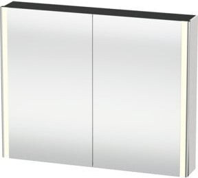 Duravit Uni-Spiegelschrank XSquare mit LED und Steckdose, wandhängend, 2 Türen, weiß matt, B/H/T: 100 x 80 x 15,5 cm - Bild 1
