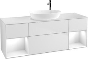 V&B Waschtischunterschrank Finion in Weiß lackiert, Breite: 160 cm, Tiefe: 50,1 cm, Höhe: 50,1 cm - Bild 1