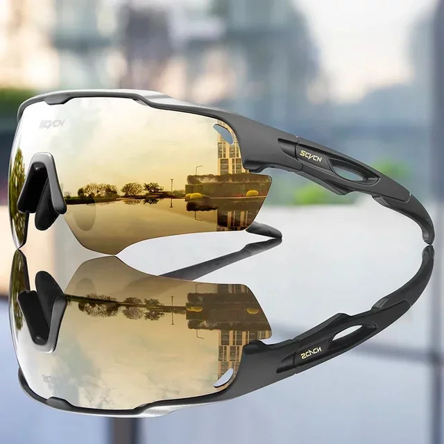 scvcn Radsport Sonnenbrille, polarisiert, Unisex, Vollrand, Kunststoff - Bild 1