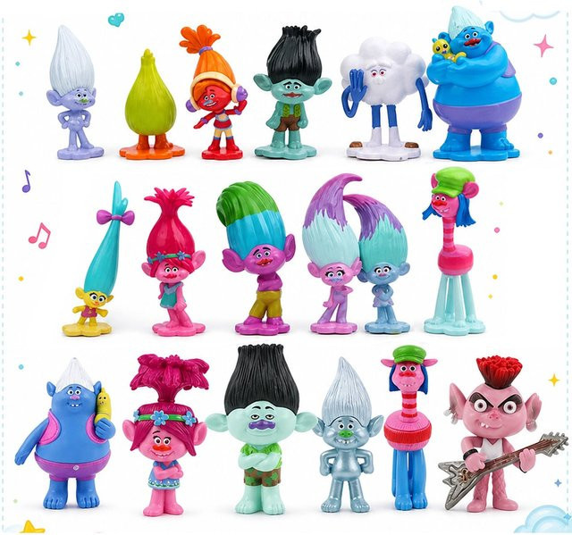 Bandai Trolls Branch Critter Skitter Figuren, 18-teiliges Set - Bild 1