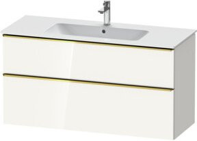 Duravit Waschtischunterschrank D-Neo in Weiß Hochglanz, Wandmontage, B: 121 cm, T: 46,2 cm, H: 62,5 cm - Bild 1