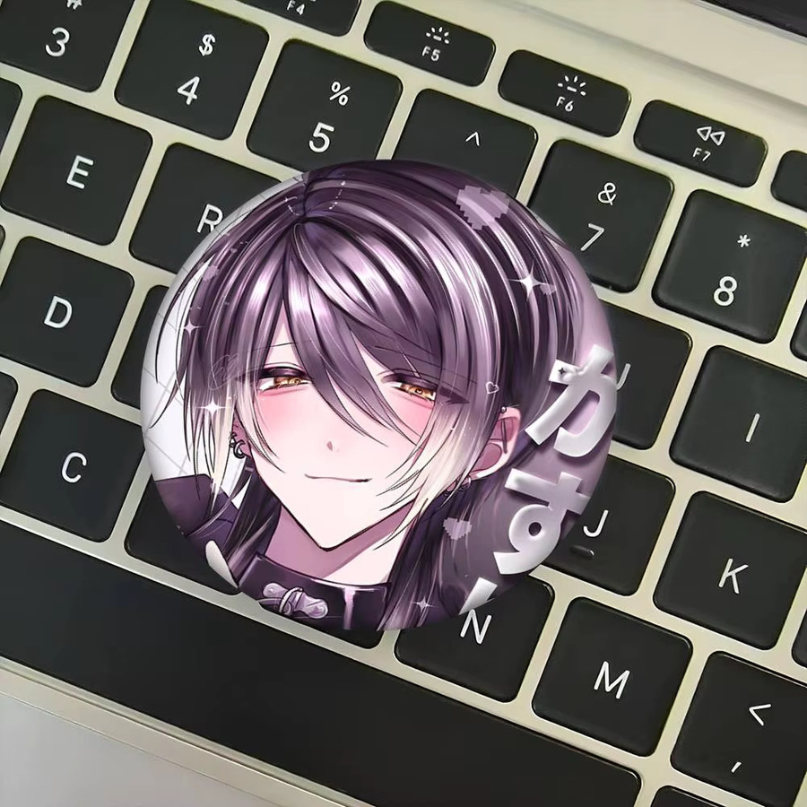 bilibili Brosche, Anime Kasurich Cartoon-Stil, Emaille-Pin, rund - Bild 4