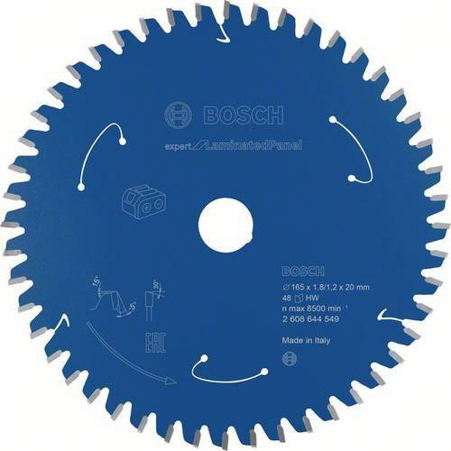 Bosch Expert Kreissägeblatt für Schichtstoffplatten, Durchmesser: 165 mm, 48 Zähne - Bild 1
