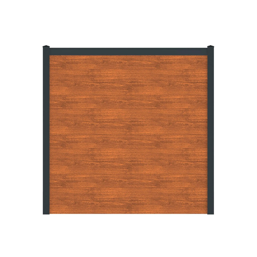 Vidual Sichtschutzzaun Snap 140 aus Aluminium in Light Oak, blickdicht, Aufdübelung, Höhe: 175 cm, Breite: 891 cm - Bild 2