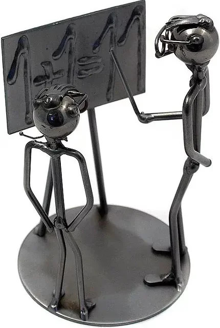 Schraubenmännchen Lehrer Wired Line von Hinz & Kunst aus Metall in Grau - Bild 1