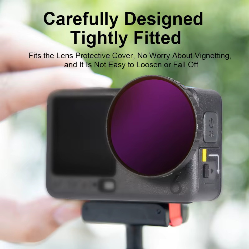 Ronkoen Filterset für DJI Osmo Action 6 mit UV-Spiegel, CPL-Polarisator und ND-Filtern ND8/16/32/64 in Schwarz - Bild 4