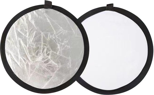 Andoer Fotografie-Reflektor rund, zusammenklappbar und tragbar, Farben: Silber, Gold, Grau, Durchmesser: 30 cm - Bild 1