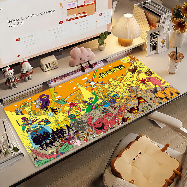 Lustiges Cartoon S-Superjail-S Mauspad in Multicolour, rutschfeste Gummi-Computermatte für Gamer und Büro, große Schreibtischunterlage für Laptop und PC - Bild 1
