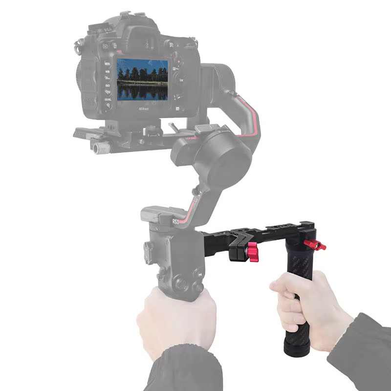 DJI Einstellbarer Seiten-Hebehandgriff mit Schnellschalter und Schienenklemme für DJI Ronin RS2, RS3 und RS4 PRO in Schwarz - Bild 2