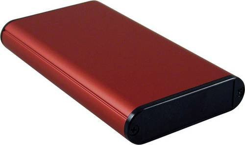 Hammond Electronics 1455B1202RD Profil-Gehäuse aus Aluminium in Rot, B/T/H: 12,0 x 7,17 x 1,9 cm - Bild 1