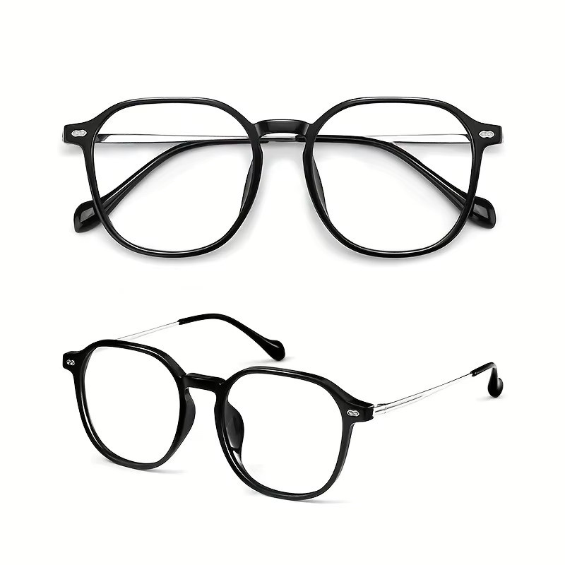 BMAD Korrektionsbrille, rund, Vollrand, Anti-Blaulicht, Unisex, schwarz - Bild 2