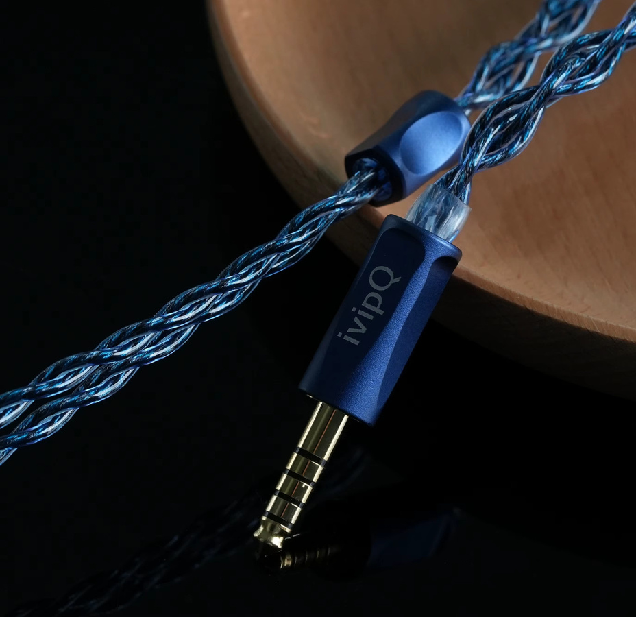 IvipQ-567 HIFI IEM-Kabel mit Litz-Struktur, symmetrisches Audiokabel in Blau für In-Ear-Monitore mit 0,78-2PIN MMCX und 3,5mm Klinke - Bild 3