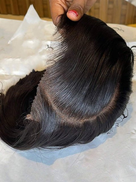 UVEOUS HD Lace Front Perücke, glattes Echthaar, 30 Zoll, Damen - Bild 1
