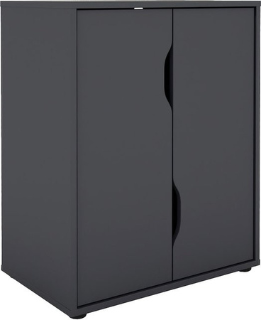 byLIVING Aktenschrank BELFAST in Anthrazit mit 2 Türen, B/H/T: 60 x 76,5 x 37 cm