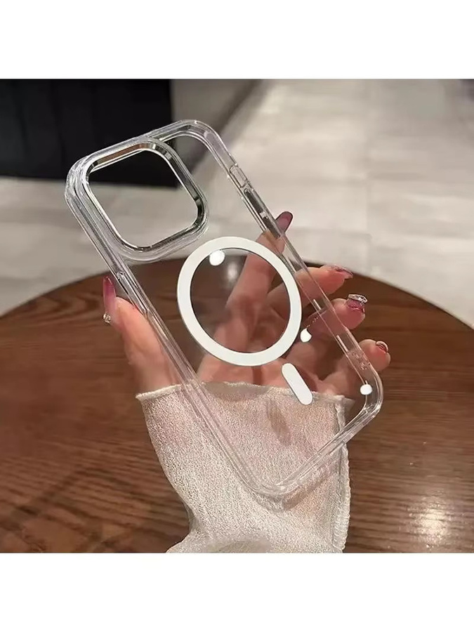 Transparente magnetische Acrylhülle für Apple iPhone 11 12 13 14 15 16 Pro Max Plus Mini mit MagSafe Unterstützung - Bild 7