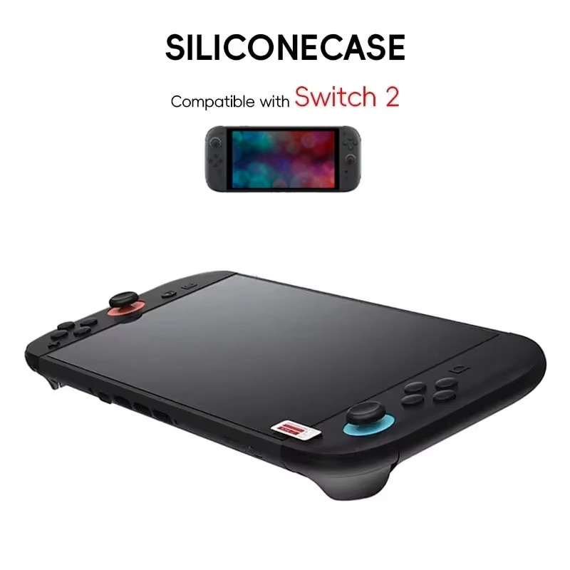 Silikon-Schutzhülle für die NS 2 Konsole in Schwarz – weiche und rutschfeste Hülle mit Handgriff für dein Game-Controller-Zubehör - Bild 2