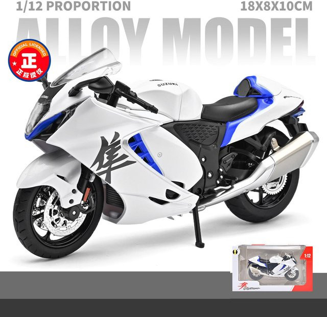 Linyi toy car Suzuki Hayabusa Gsx-1300R Sportmotorrad Modell, 1:12, mit Sound und Licht, ab 14 Jahren - Bild 1