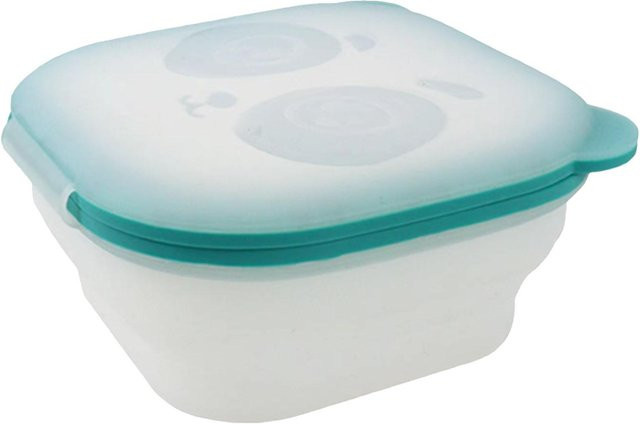 CosyHome Faltbare Lebensmittelaufbewahrungsbox aus Silikon mit Magnetverschluss, Luftdicht und Auslaufsicher, Weiß, 800 ml - Bild 1
