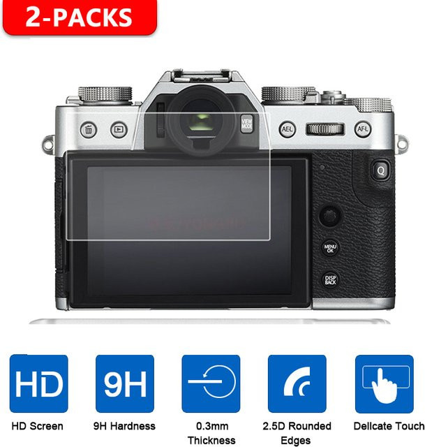 2er-Set gehärtetes Glas Display-Schutzfolie für Fujifilm X-Serie, transparent - Bild 1